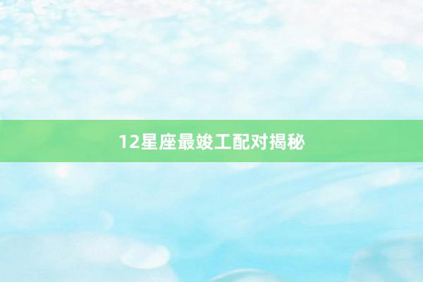 12星座最竣工配对揭秘